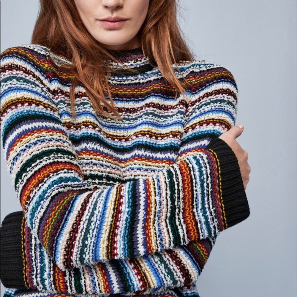 NWT LOFT Rainbow Stitch Sweater - Size: M